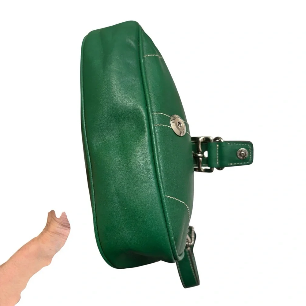 Coach vintage 7542 hamptons mini soho Demi bag in green leather rare